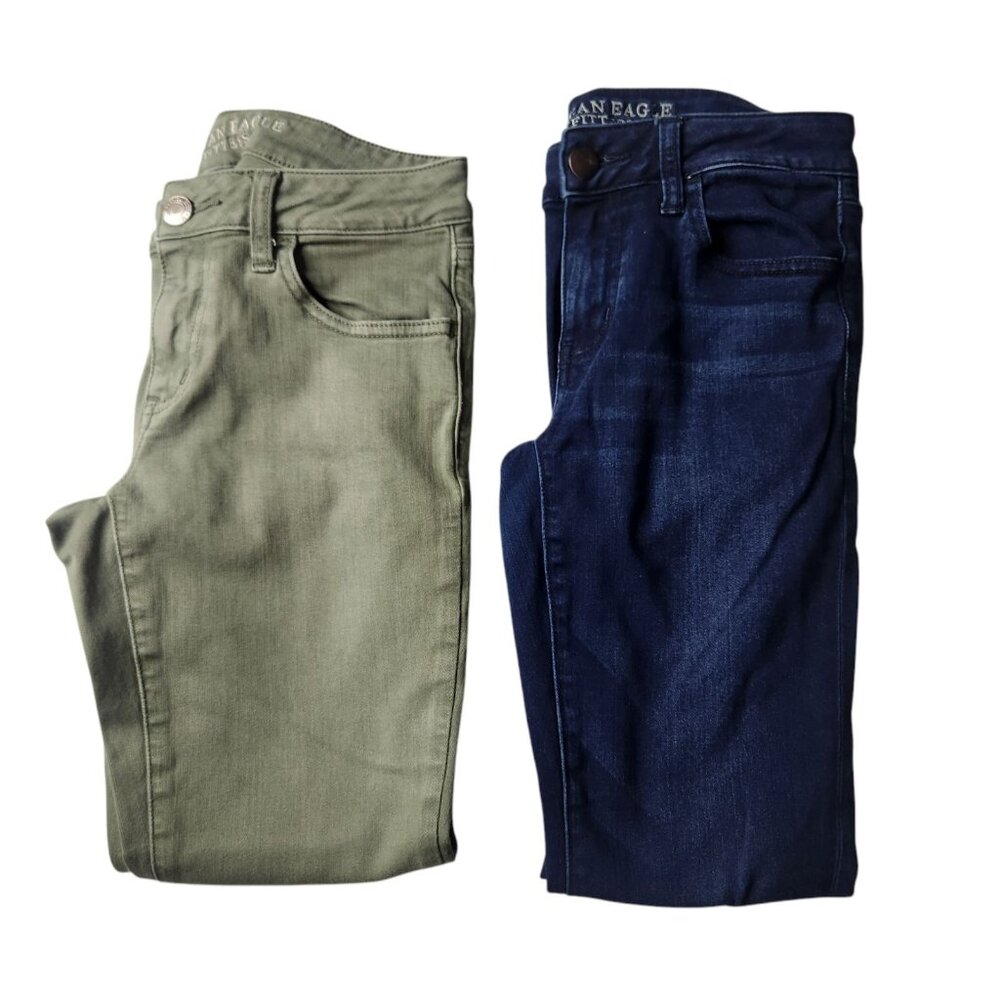 American Eagle Super Stretch Denim Jegging Pants Bundle of 2 Size 8